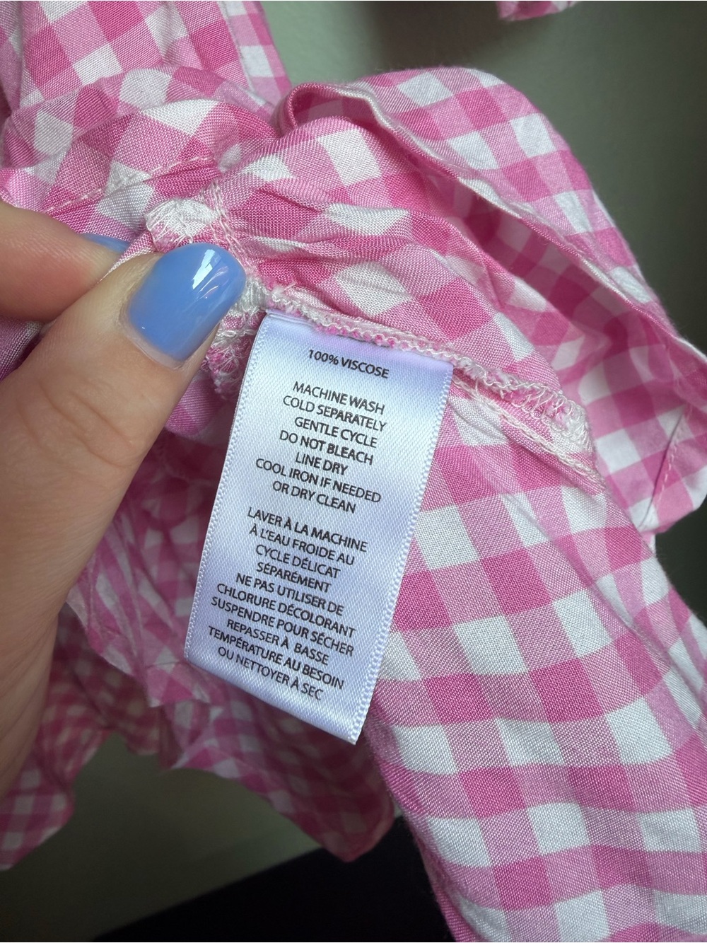 Pink Gingham Ruffle Top - Picture 4 of 4